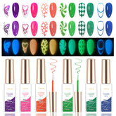 Luminous Neon Reflective Liner Gel Set
